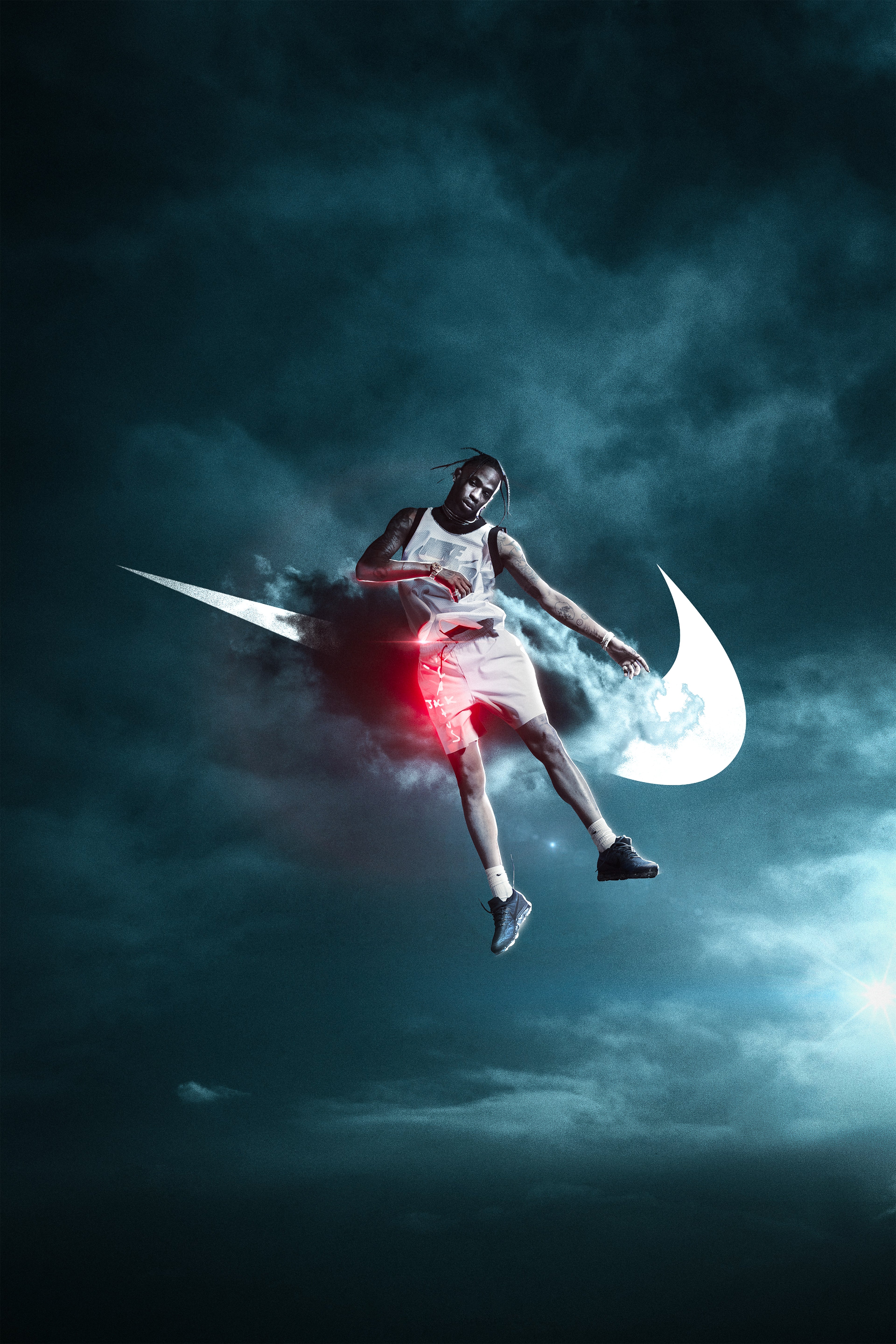 Travis Scott Nike metal poster artwork